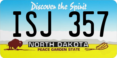 ND license plate ISJ357
