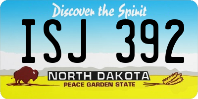 ND license plate ISJ392
