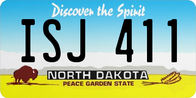 ND license plate ISJ411