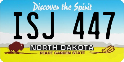 ND license plate ISJ447