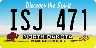 ND license plate ISJ471