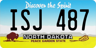 ND license plate ISJ487