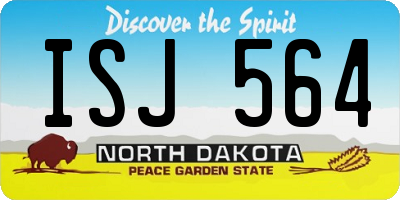 ND license plate ISJ564