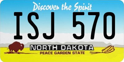 ND license plate ISJ570