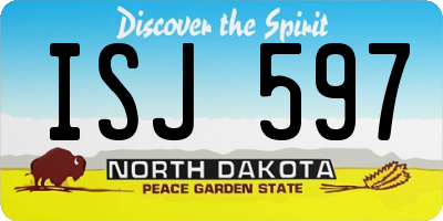 ND license plate ISJ597