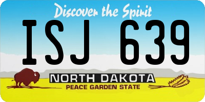 ND license plate ISJ639