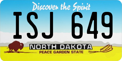 ND license plate ISJ649