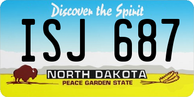 ND license plate ISJ687