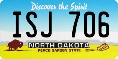 ND license plate ISJ706