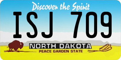 ND license plate ISJ709