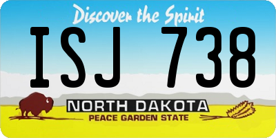 ND license plate ISJ738