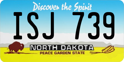 ND license plate ISJ739
