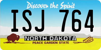 ND license plate ISJ764