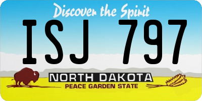 ND license plate ISJ797