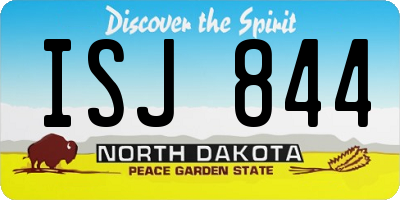 ND license plate ISJ844