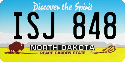ND license plate ISJ848