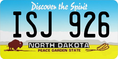 ND license plate ISJ926