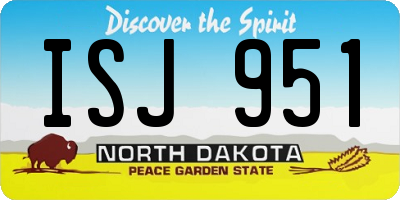 ND license plate ISJ951