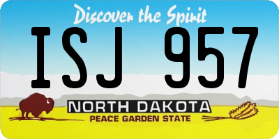 ND license plate ISJ957