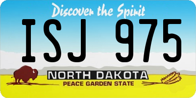 ND license plate ISJ975