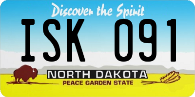 ND license plate ISK091