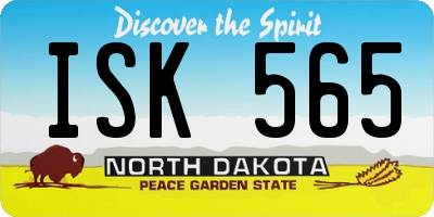 ND license plate ISK565