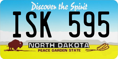 ND license plate ISK595