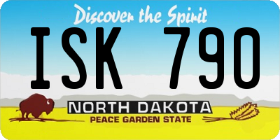 ND license plate ISK790