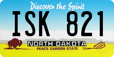 ND license plate ISK821