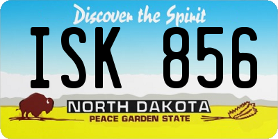 ND license plate ISK856