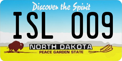 ND license plate ISL009