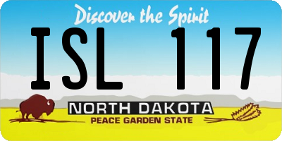ND license plate ISL117