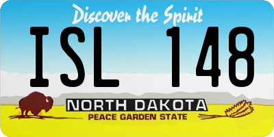 ND license plate ISL148