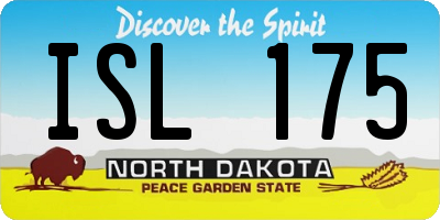 ND license plate ISL175