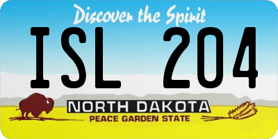 ND license plate ISL204