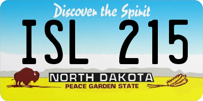 ND license plate ISL215