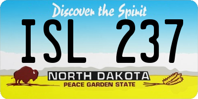 ND license plate ISL237