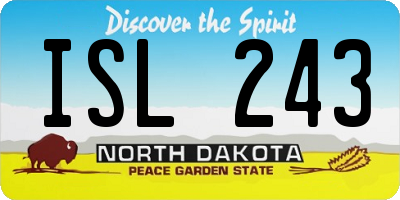 ND license plate ISL243