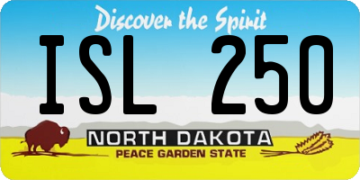 ND license plate ISL250