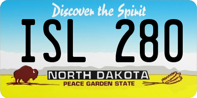 ND license plate ISL280