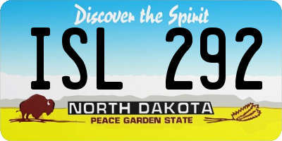 ND license plate ISL292