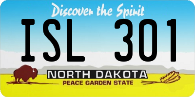 ND license plate ISL301