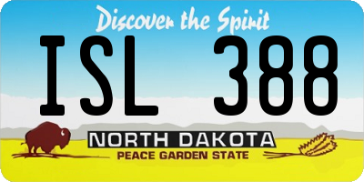 ND license plate ISL388