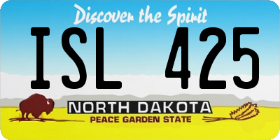 ND license plate ISL425