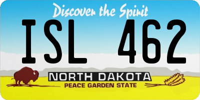 ND license plate ISL462