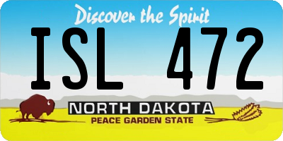 ND license plate ISL472
