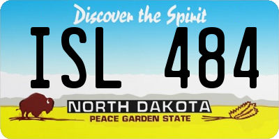 ND license plate ISL484