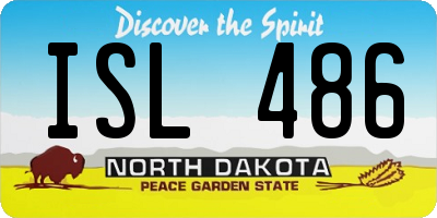 ND license plate ISL486