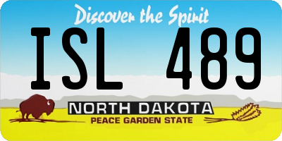 ND license plate ISL489