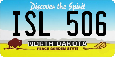 ND license plate ISL506